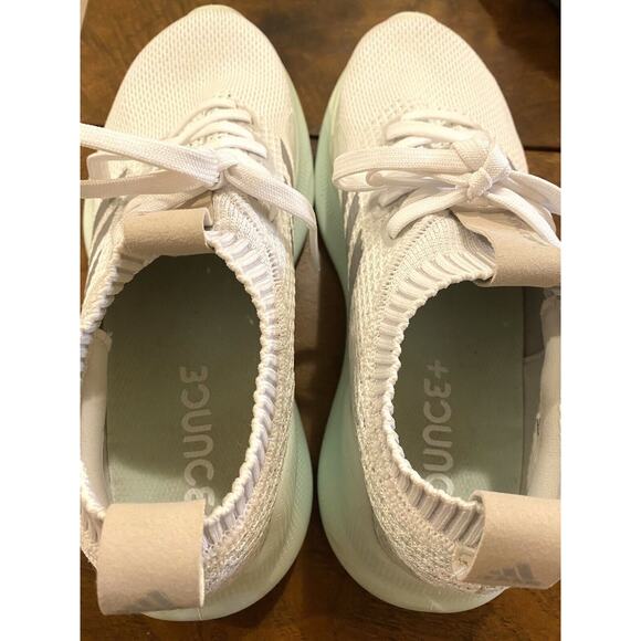 9 Adidas Purebounce + White Silver Metallic Ice Mint EUC Women's - Picture 11 of 12